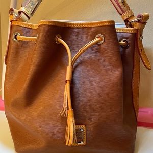 Dooney and burke brown drawstring